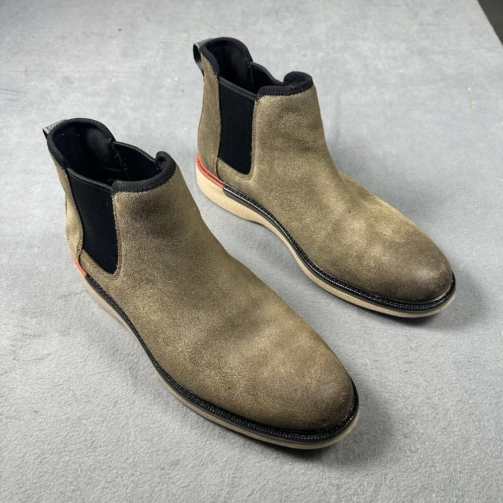 Cole Haan Grand Ambition Chelsea Boots Mens 9M Brown Birch Suede Grand 360
